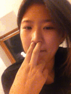 A girl eating her boogers.-Funny Gifs and Animated Gifs!
