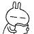 The rabbit Emoticon(Gif Emoji free download)