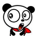 The panda superman Emoticon Gifs free download