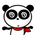 The panda superman Emoticon Gifs free download