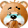 Little bear's head Emoticon(Gif Emoji free download)