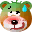 Little bear's head Emoticon(Gif Emoji free download)