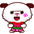 The lovely panda emoticons gif