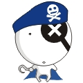 The one-eyed pirates emoticons gif