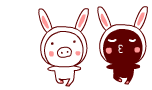 rabbit long ear emoticons gif
