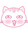 Pink cat’s head download emoticons