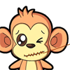 The naughty monkey Emoticons Gif