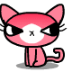 Pink wacky cat Download emoticons