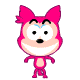 Pink Wolf(Olympic Games)Emoticons gif