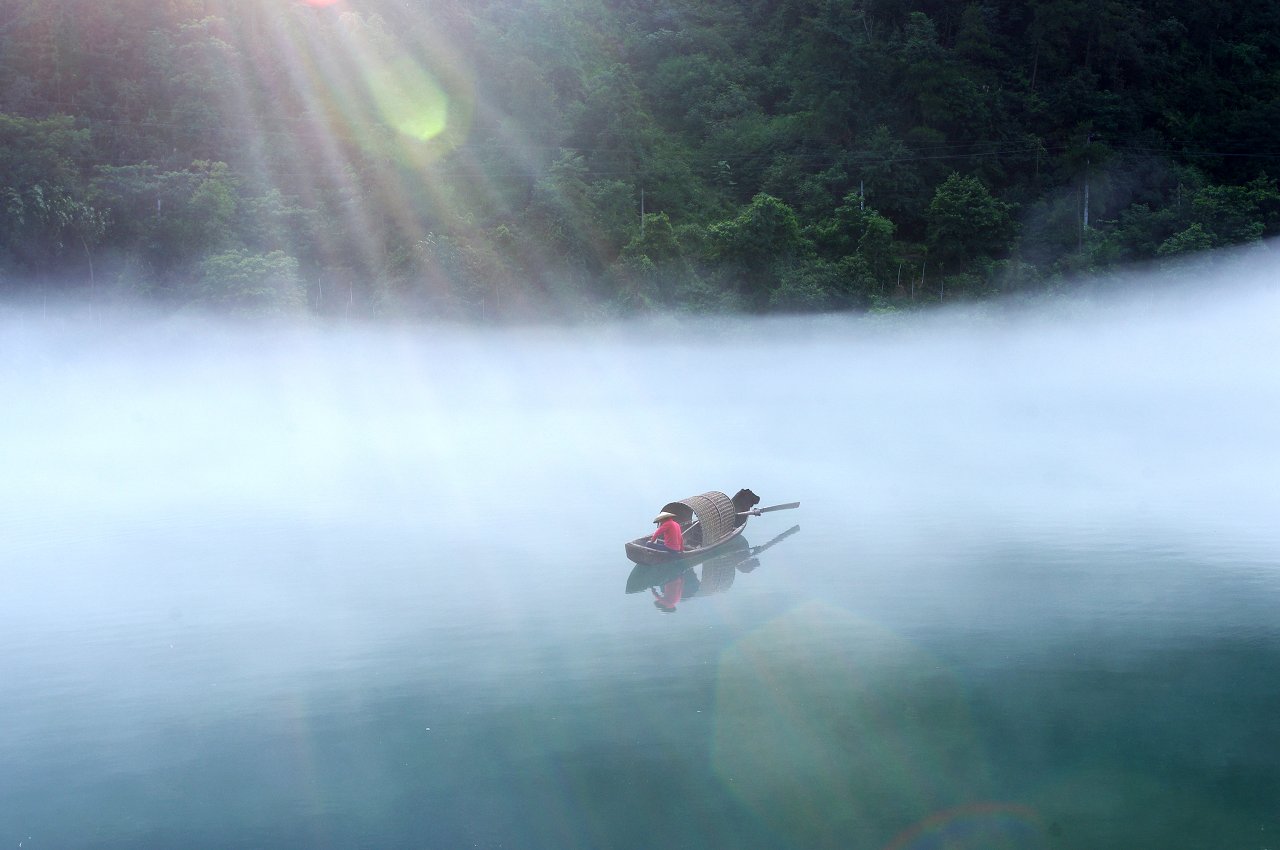 26  A hidden river beneath the mist-Beautiful China HD!