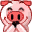 Little pink pig Emoticons Gifs