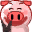 Little pink pig Emoticons Gifs
