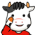 Cartoon cow head Download emoticons
