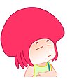 Jellyfish hair girl emoticons gif