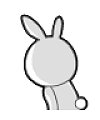Melancholy of the rabbit emoticons gif