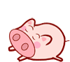 47 Super cute pig emoticons gif