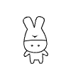 22 Lovely rabbit baby emoticons gif
