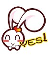 Super Cool Cartoon rabbit emoticons gif