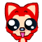 40 Cute cartoon small fox Ali emoticons gif
