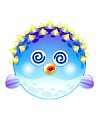 Emo-An angry but lovely puffer fish emoticons gif