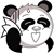 Simple and honest panda emoticons gif 