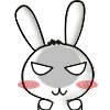 kawaii Cartoon rabbit emoticons gif