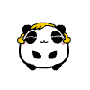 Big head & Fat panda emoticons gif