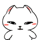 14 Claire white cat emoticons gif