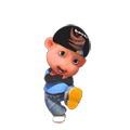 3D Happy father and son emoticons gif #.2