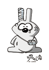 Funny cartoon rabbit emoticons gif