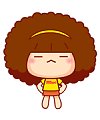22 Lovely explosion head girl Emoji gif