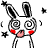 81 Cute little white rabbit emoji gif download