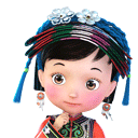 3D Lovely Chinese girl emoticon & emoji download