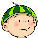 16 Watermelon boy emoticon & emoji download #.2