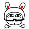 Super rabbit emoticon & emoji download