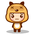 Cute cartoon small raccoon QQ emoticon & emoji download