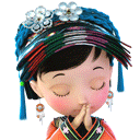 3D Lovely Chinese girl emoticon & emoji download