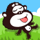 Funny gorilla emoticon & emoji download
