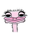 Funny ostrich emoticon & emoji download