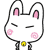 22 Super cute rabbit meemo Emoticon(Gif Emoji free download)