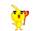 13 Lovely yellow duck emoticons gif #.4