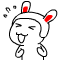 Super rabbit emoticon & emoji download