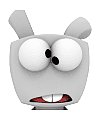 3D Happy little rabbit emoticon & emoji download