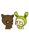 cloth rabbit and cloth bear emoticons download