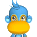 3D Blue monkey emoticons download