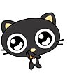 49 Cute cartoon small black cat emoticons download