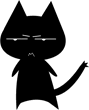 21 Cute cartoon black cat emoticons download