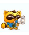19 YY cartoon raccoon emoticons download