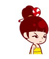 16 Cute cartoon young girl emoticons download #.2