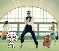 40 Gangnam Style Riding horse dance emoticons download